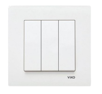 Intrerupator cu trei clape Karre Viko by Panasonic. Alb